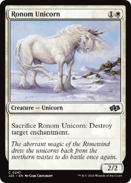 [247]【EN】ロノムの一角獣/Ronom Unicorn【J25】[C][白]