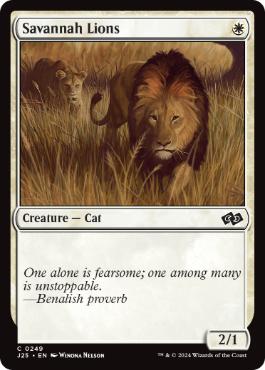 [249]【EN】サバンナ・ライオン/Savannah Lions【J25】[C][白]