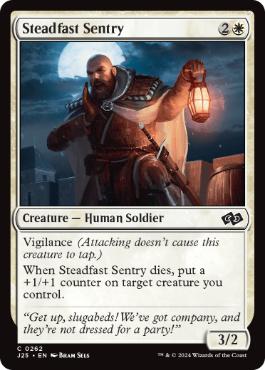 [262]【EN】不動の哨兵/Steadfast Sentry【J25】[C][白]