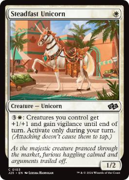 [103]【EN】不動のユニコーン/Steadfast Unicorn【J25】[C][白]