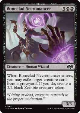 [411]【EN】骨まといの屍術師/Boneclad Necromancer【J25】[C][黒]