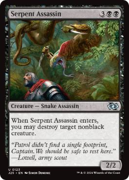 [123]【EN】蛇人間の暗殺者/Serpent Assassin【J25】[U][黒]