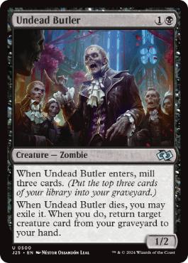 [500]【EN】アンデッドの執事/Undead Butler【J25】[U][黒]