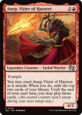 [046]【EN】ハゾレトの侍臣、アネプ/Anep, Vizier of Hazoret【J25】[U][赤]