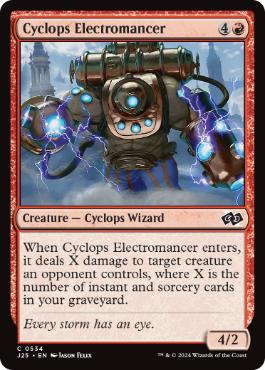 [534]【EN】サイクロプスの電術師/Cyclops Electromancer【J25】[C][赤]