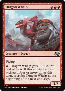[537]【EN】チビ・ドラゴン/Dragon Whelp【J25】[U][赤]
