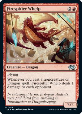 [014]【EN】炎吐きの仔竜/Firespitter Whelp【J25】[U][赤]