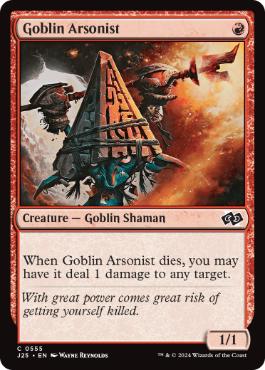 [555]【EN】ゴブリンの付け火屋/Goblin Arsonist【J25】[C][赤]