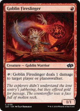 [136]【EN】ゴブリンの投火師/Goblin Fireslinger【J25】[C][赤]