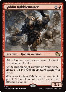 [558]【EN】ゴブリンの熟練扇動者/Goblin Rabblemaster【J25】[R][赤]