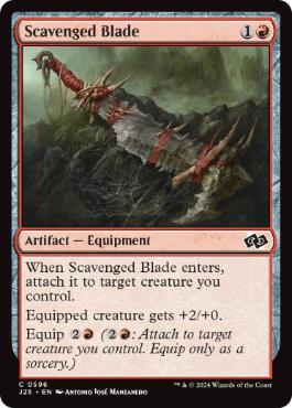 [596]【EN】拾った刃/Scavenged Blade【J25】[C][赤]