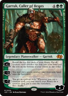 [659]【EN】獣の統率者、ガラク/Garruk, Caller of Beasts【J25】[M][緑]