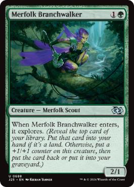 [688]【EN】マーフォークの枝渡り/Merfolk Branchwalker【J25】[U][緑]