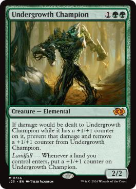 [736]【EN】下生えの勇者/Undergrowth Champion【J25】[M][緑]
