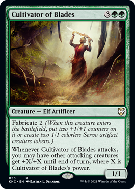 [055]【EN】刃の耕作者/Cultivator of Blades【KHC】[R][緑]