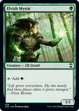 [058]【EN】エルフの神秘家/Elvish Mystic【KHC】[C][緑]