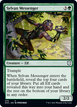 [075]【EN】森の伝書使/Sylvan Messenger【KHC】[U][緑]