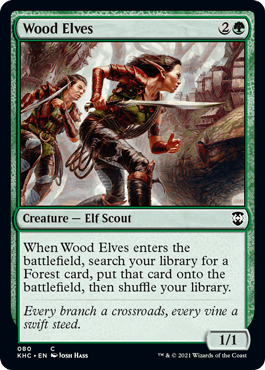 [080]【EN】ウッド・エルフ/Wood Elves【KHC】[C][緑]