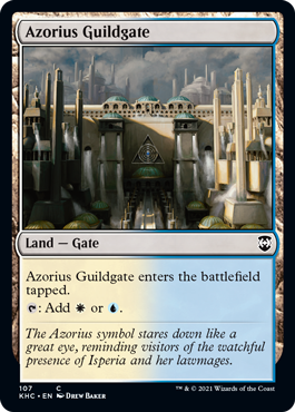 [107]【EN】アゾリウスのギルド門/Azorius Guildgate【KHC】[C][土地]