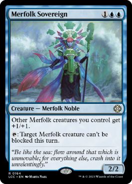 [164]【EN】マーフォークの君主/Merfolk Sovereign【LCC】[R][青]