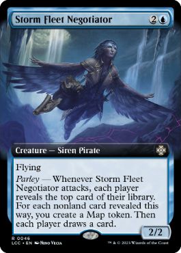 [046]【EN】■拡張アート■風雲艦隊の交渉人/Storm Fleet Negotiator【LCC】[R][青]