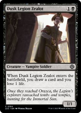 [194]【EN】薄暮軍団の盲信者/Dusk Legion Zealot【LCC】[C][黒]