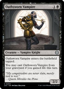 [204]【EN】誓いを立てた吸血鬼/Oathsworn Vampire【LCC】[U][黒]