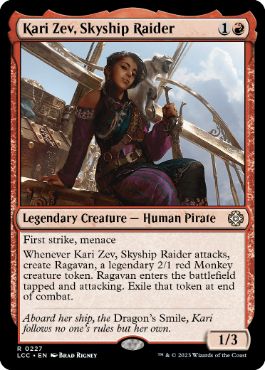 [227]【EN】航空船を強襲する者、カーリ・ゼヴ/Kari Zev, Skyship Raider【LCC】[R][赤]