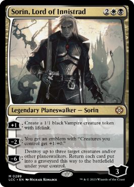 [289]【EN】イニストラードの君主、ソリン/Sorin, Lord of Innistrad【LCC】[M][多色]