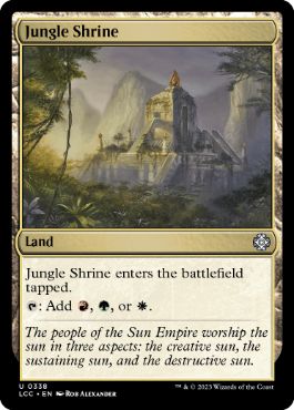[338]【EN】ジャングルの祭殿/Jungle Shrine【LCC】[U][土地]