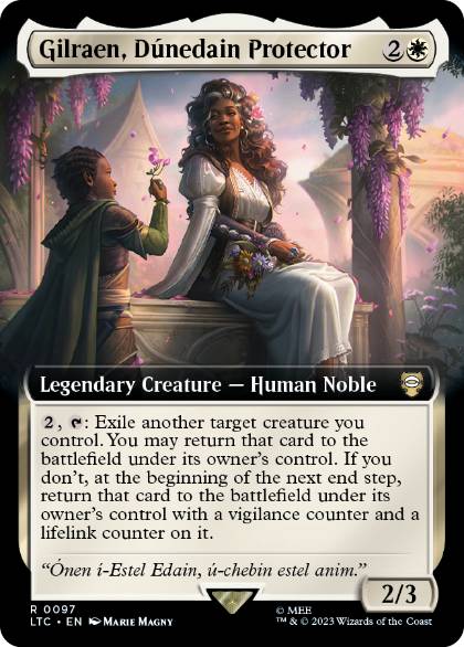 [097]【EN】■拡張アート■ドゥーネダインの保護者、ギルライン/Gilraen, Dúnedain Protector【LTC】[R][白]