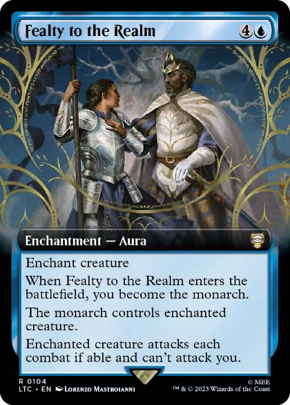 [104]【EN】■拡張アート■王国への忠誠/Fealty to the Realm【LTC】[R][青]