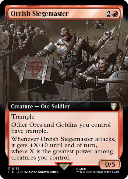 [116]【EN】■拡張アート■オークの攻城戦指揮官/Orcish Siegemaster【LTC】[R][赤]