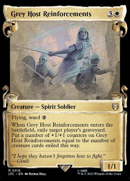 [416]【EN】【銀幕FOIL】■ショーケース■灰色の軍勢の増援/Grey Host Reinforcements【LTC】[R][白]