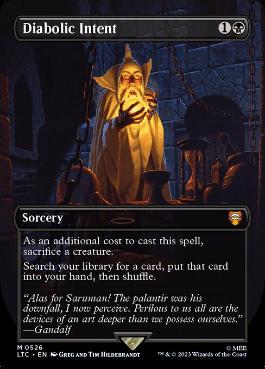 [526]【EN】【銀幕FOIL】■ボーダーレス■悪魔の意図/Diabolic Intent【LTC】[M][黒]