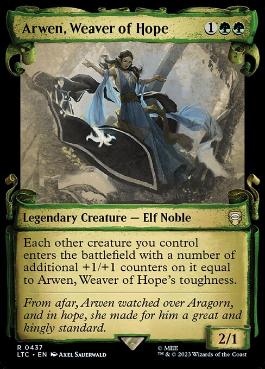 [437]【EN】【銀幕FOIL】■ショーケース■希望の紡ぎ手、アルウェン/Arwen, Weaver of Hope【LTC】[R][緑]