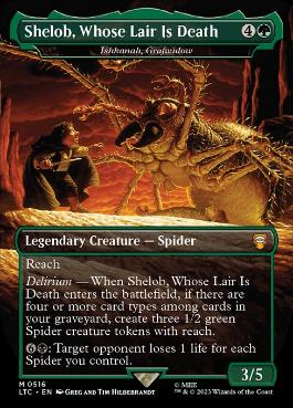 [516]【EN】【銀幕FOIL】■ボーダーレス■墓後家蜘蛛、イシュカナ/Ishkanah, Grafwidow【LTC】[M][緑]