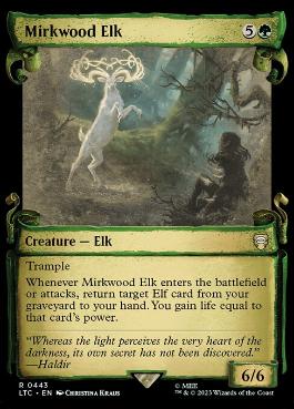 [443]【EN】【銀幕FOIL】■ショーケース■闇の森の大鹿/Mirkwood Elk【LTC】[R][緑]