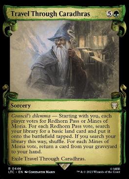 [446]【EN】【銀幕FOIL】■ショーケース■カラズラスを越える旅/Travel Through Caradhras【LTC】[R][緑]