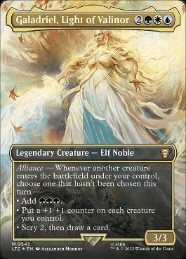 [542]【EN】【サージFOIL】■ボーダーレス■Galadriel, Light of Valinor【LTC】[M][多色]