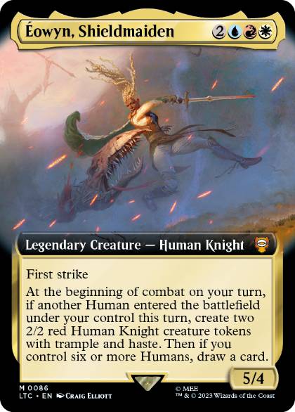 [086]【EN】【FOIL】■拡張アート■盾持つ乙女、エオウィン/Éowyn, Shieldmaiden【LTC】[M][多色]