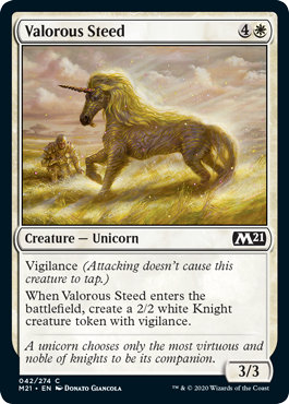 [042]【EN】勇敢な駿馬/Valorous Steed【M21】[C][白]