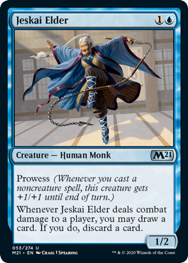 [053]【EN】ジェスカイの長老/Jeskai Elder【M21】[U][青]