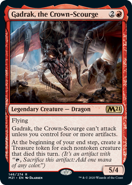 [146]【EN】冠滅ぼしのガドラク/Gadrak, the Crown-Scourge【M21】[R][赤]