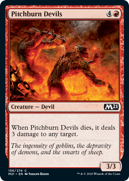 [156]【EN】燃え投げの小悪魔/Pitchburn Devils【M21】[C][赤]