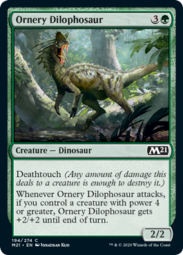 [194]【EN】気難しいディロフォサウルス/Ornery Dilophosaur【M21】[C][緑]