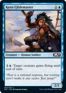 [054]【EN】【FOIL】厳しい滑空指導員/Keen Glidemaster【M21】[C][青]