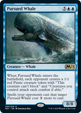 [060]【EN】【FOIL】追われる鯨/Pursued Whale【M21】[R][青]