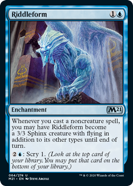 [064]【EN】【FOIL】謎変化/Riddleform【M21】[U][青]