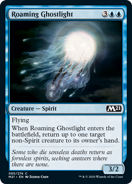 [065]【EN】【FOIL】うろつく光霊/Roaming Ghostlight【M21】[C][青]